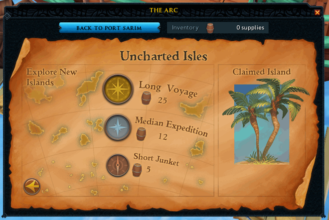 Navigatiekaart Uncharted Isles
